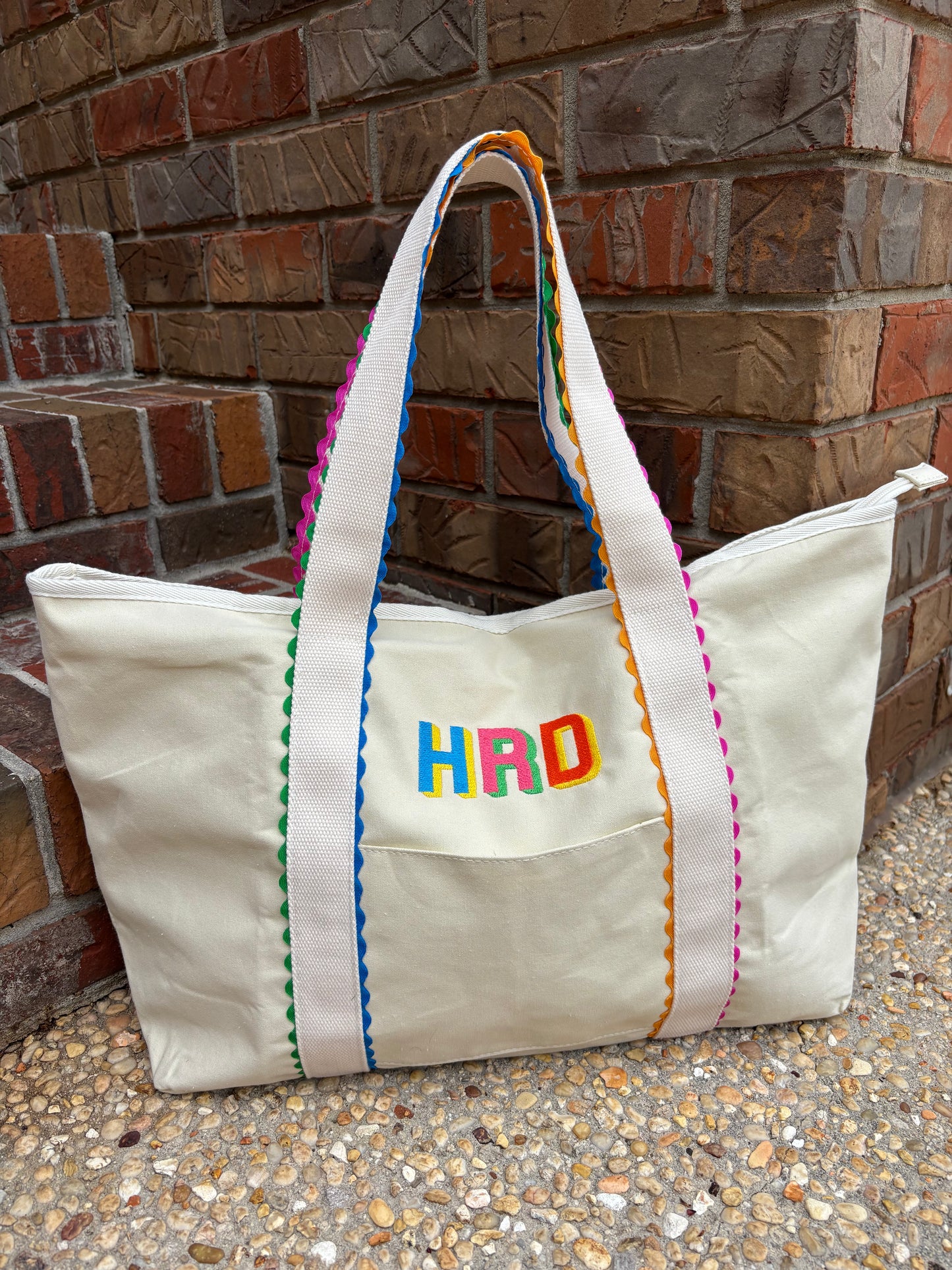 Monogrammed RicRac Tote