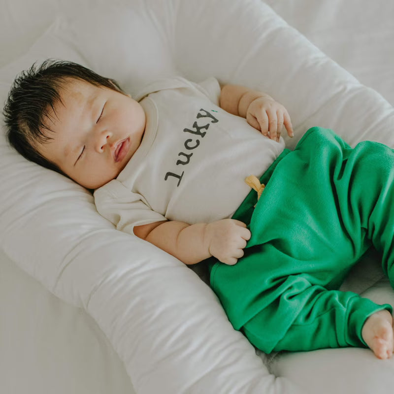 Emerald Joggers with Gold Drawstring