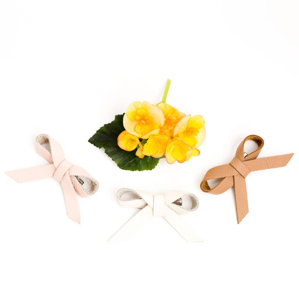 Large Ballet Bow Clip: Cream