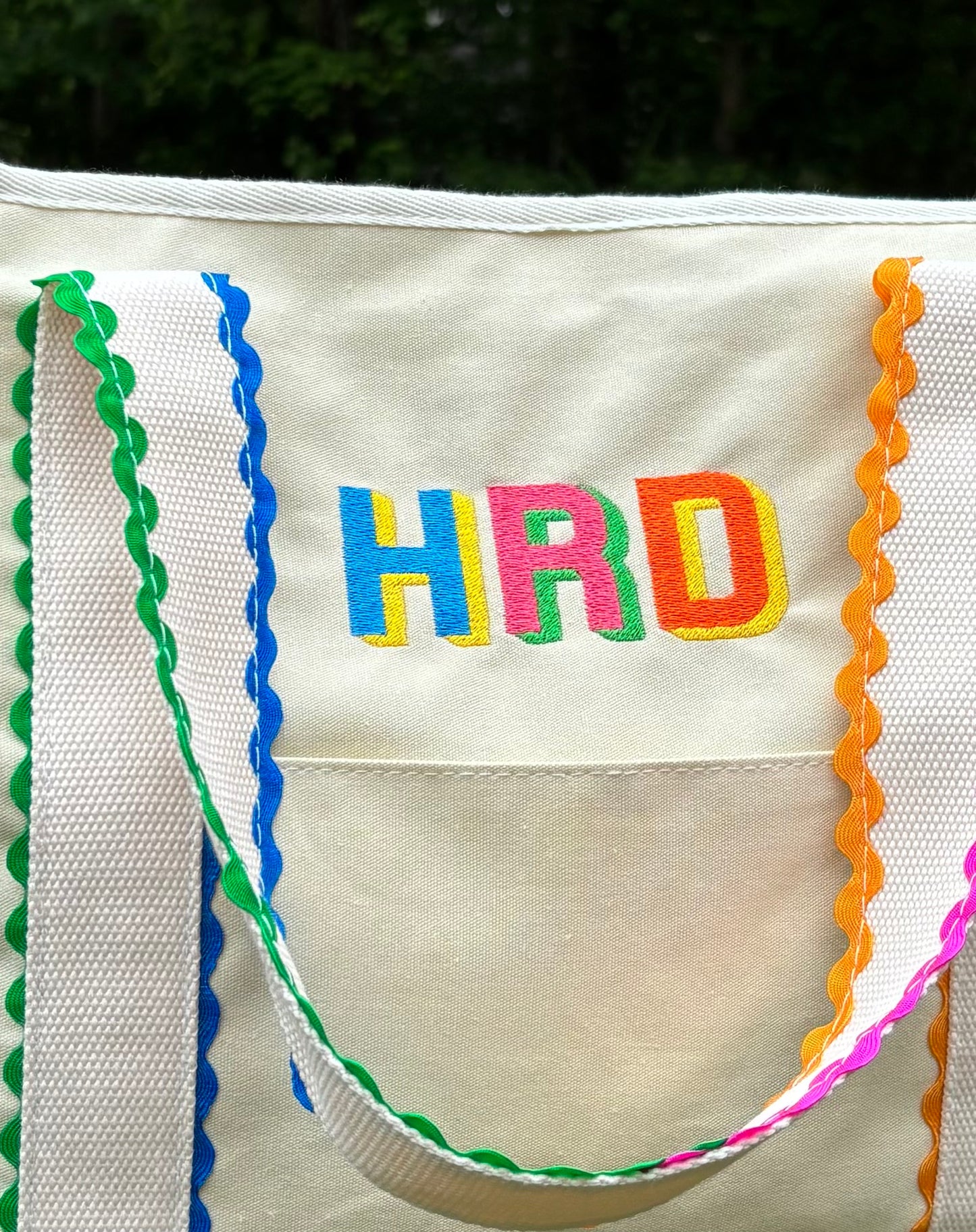 Monogrammed RicRac Tote