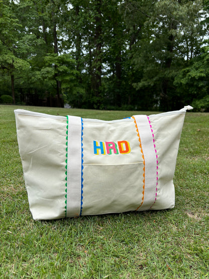 Monogrammed RicRac Tote