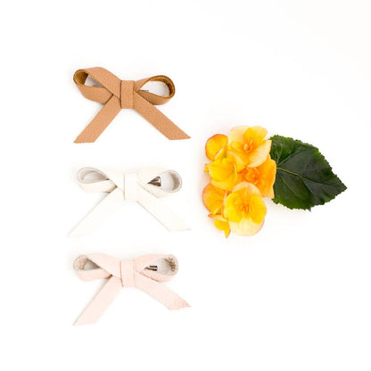 Large Ballet Bow Clip: Cream